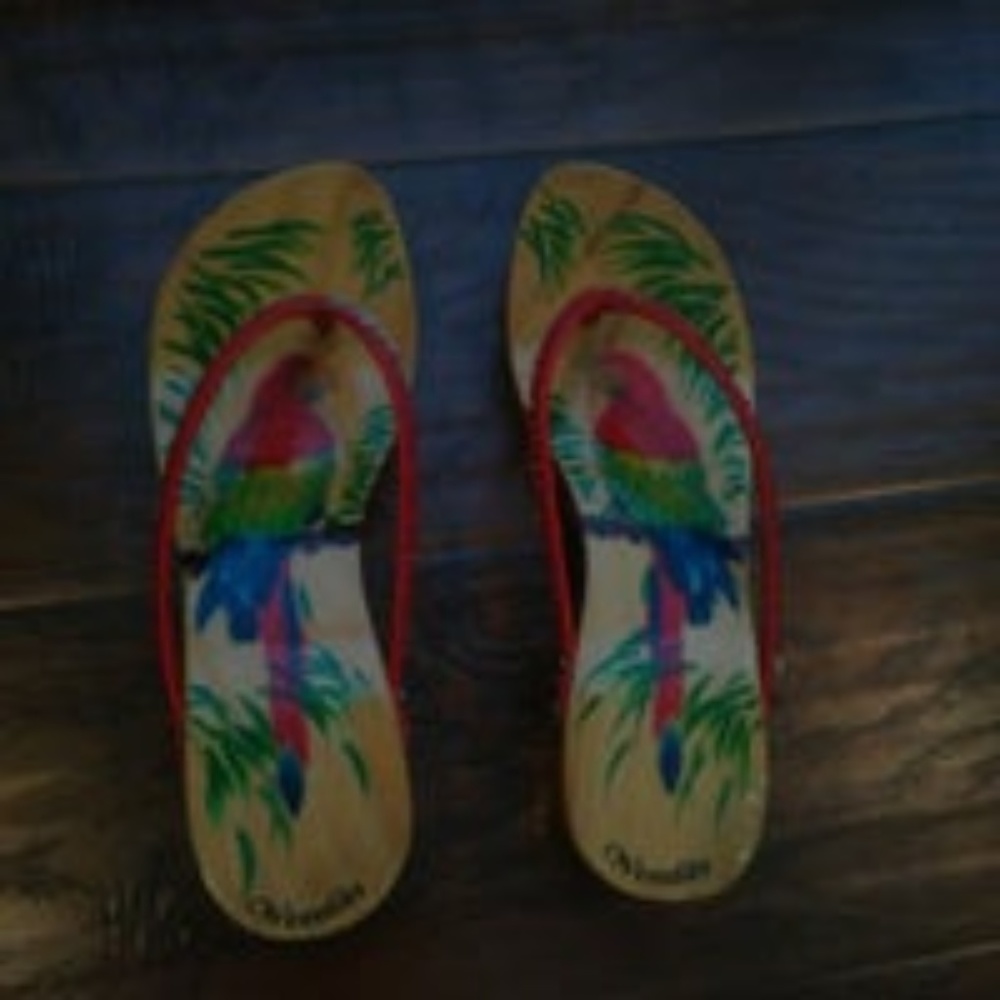 Wooden parrot Sandals